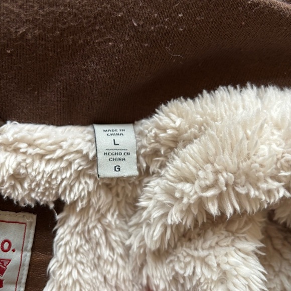 Levi's Men's 4-Pocket Field Military Jacket Large Saddle Faux Leather Sherpa - Picture 14 of 14